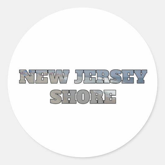 New Jersey Shore Runder Aufkleber (Vorderseite)