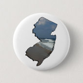 New Jersey Shore Staat Kontur Button (Vorderseite)