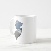 New Jersey Shore Staat Kontur Kaffeetasse (Vorderseite Links)