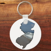 New Jersey Shore Staat Kontur Schlüsselanhänger (Vorderseite)