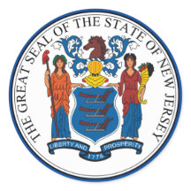 New Jersey Siegel Round Sticker