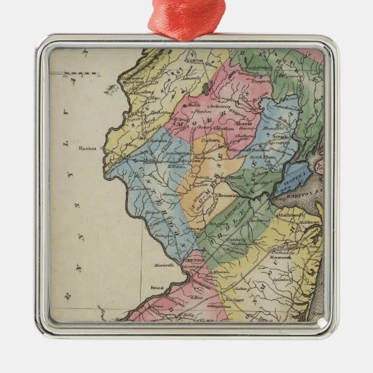 New Jersey Silbernes Ornament (Vorne)
