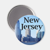 New Jersey Skyline mit New Jersey im Sky Magnet (Vorderseite/Rückseite)