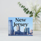 New Jersey Skyline mit New Jersey im Sky Postkarte (Stehend Vorderseite)