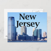 New Jersey Skyline mit New Jersey im Sky Postkarte (Vorne/Hinten)