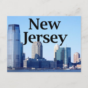 New Jersey Skyline mit New Jersey im Sky Postkarte