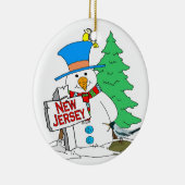 New Jersey Snowman Keramik Ornament (Rechts)