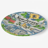 New Jersey Souvenir-Papierteller Pappteller (Schrägansicht)