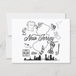 New Jersey Sports Icons Postcard. Postkarte
