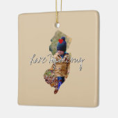 New Jersey Staat Foto Insert and town name Keramikornament (Links)