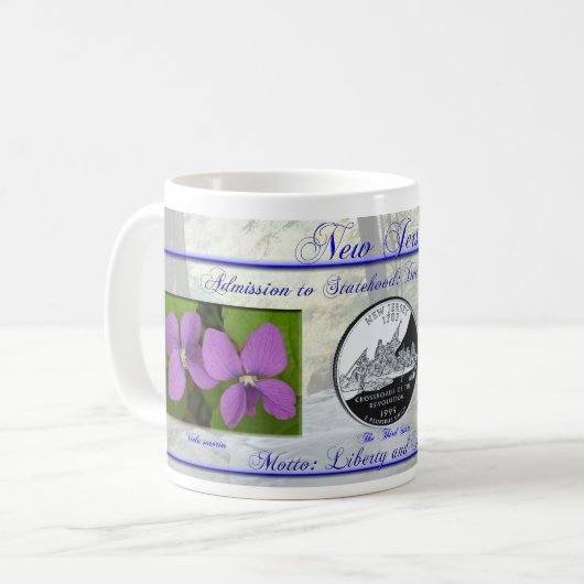 New-Jersey Staat Gedenk Kaffeetasse (Vorderseite Links)
