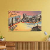 New Jersey (Staat Hauptstadt/Blume) Leinwanddruck (Insitu (Wohnzimmer))