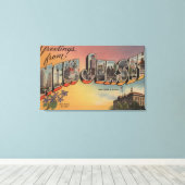 New Jersey (Staat Hauptstadt/Blume) Leinwanddruck (Insitu (Holzboden))