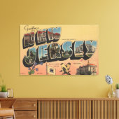 New Jersey (Staat Hauptstadt/Blume/Vogel) Leinwanddruck (Insitu (Wohnzimmer))