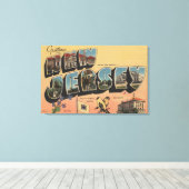 New Jersey (Staat Hauptstadt/Blume/Vogel) Leinwanddruck (Insitu (Holzboden))