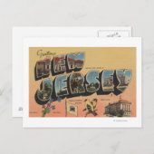 New Jersey (Staat Hauptstadt/Blume/Vogel) Postkarte (Vorne/Hinten)