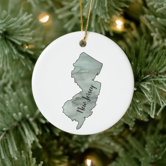 New Jersey Staat Illustration Keramik Ornament (Baum)
