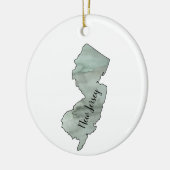 New Jersey Staat Illustration Keramik Ornament (Links)
