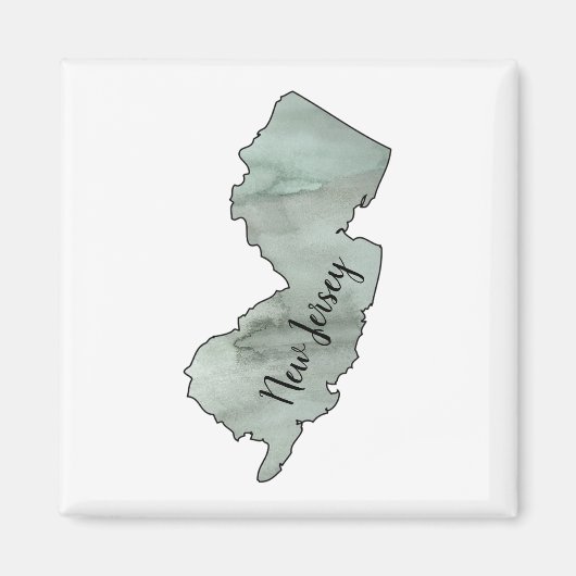 New Jersey Staat Illustration Magnet (Vorne)