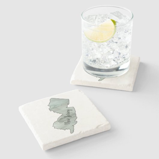 New Jersey Staat Illustration Steinuntersetzer (Seitenansicht)