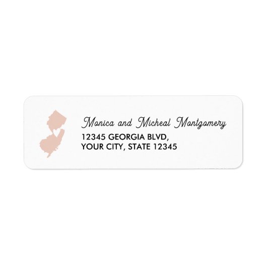 NEW JERSEY Staat Map with Heart - JEDE FARBE (Vorne)