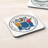 New Jersey Staat Siegel - Getränkeuntersetzer (Linke Seite)