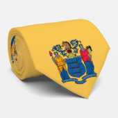 NEW-JERSEY STAATS-FLAGGE KRAWATTE (Gerollt)