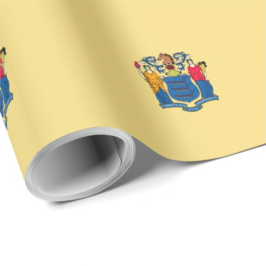 New-Jersey Staats-Flaggen-Entwurf Geschenkpapier (Rolleneckpunkt)