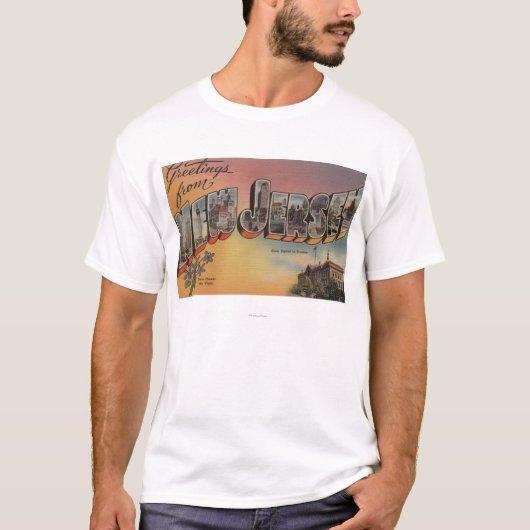 New-Jersey (Staats-Hauptstadt/Blume) T-Shirt (Vorderseite)