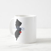 New Jersey Stadt mit Herz Kaffeetasse (Vorderseite Links)