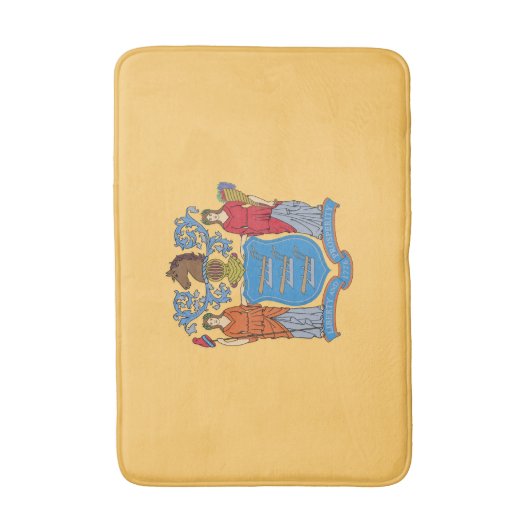 New Jersey State Flag Badematte (Vorderseite Vertikal)