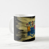 New Jersey state flag brush stroke Kaffeetasse (Vorderseite Links)