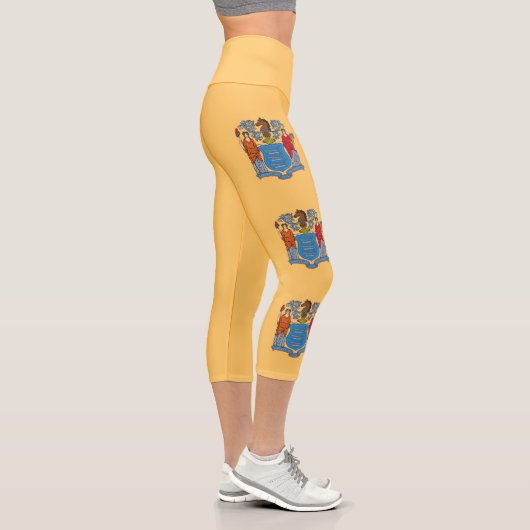 New Jersey State Flag Capri Leggings (Rechts)