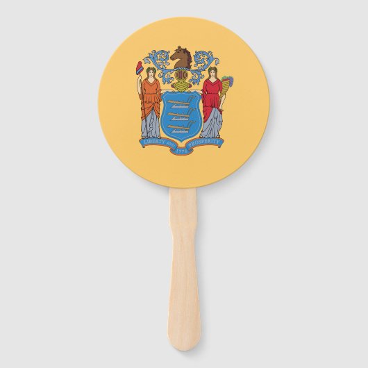 New Jersey State Flag Fächer (Vorderseite)