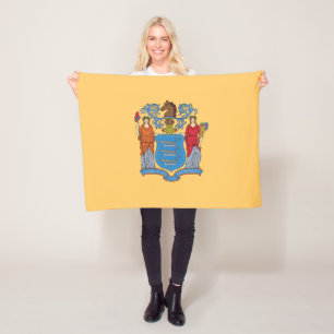 New Jersey State Flag Fleecedecke
