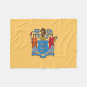 New Jersey State Flag Fleecedecke (Vorderseite (Horizontal))