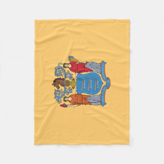 New Jersey State Flag Fleecedecke (Vorderseite)