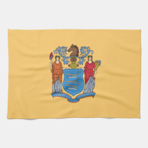 New Jersey State Flag Geschirrtuch