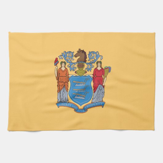 New Jersey State Flag Geschirrtuch (Horizontal)