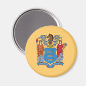New Jersey State Flag Magnet (Vorderseite/Rückseite)