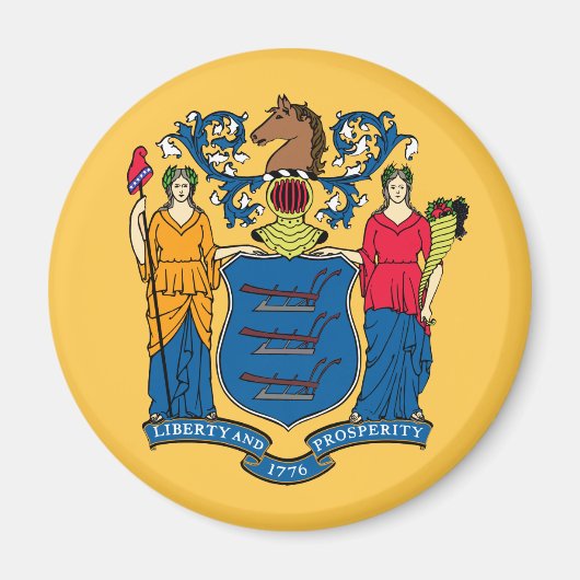 New Jersey State Flag Magnet (Vorne)