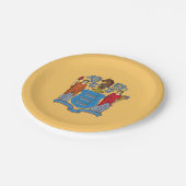 New Jersey State Flag Pappteller (Schrägansicht)