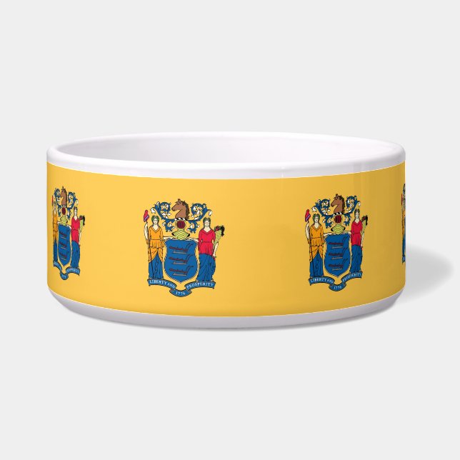 New Jersey State Flag Pet Bowl Napf (Links)