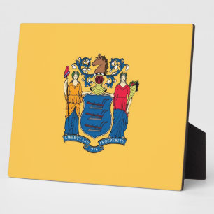New Jersey State Flag Plaque Fotoplatte