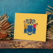 New Jersey State Flag Plaque Fotoplatte (Seite)