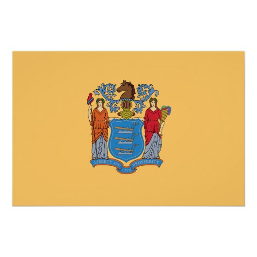 New Jersey State Flag Poster (Vorderseite)