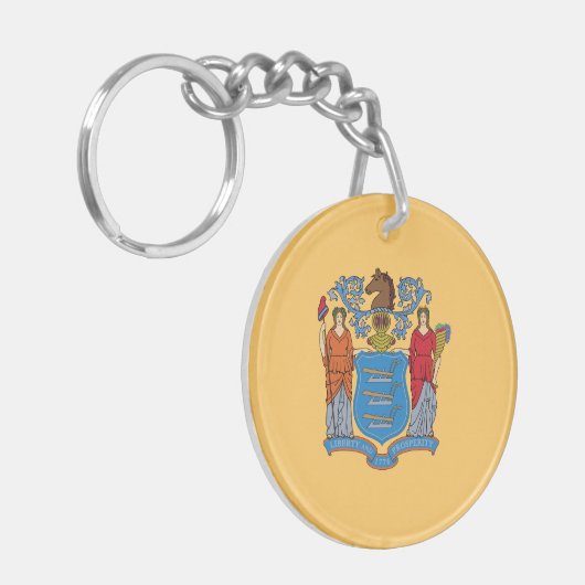 New Jersey State Flag Schlüsselanhänger (Vorderseite links)