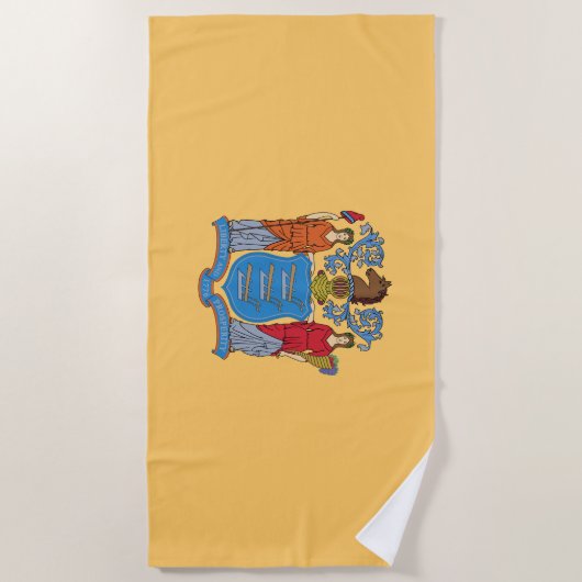 New Jersey State Flag Strandtuch (Vorderseite)