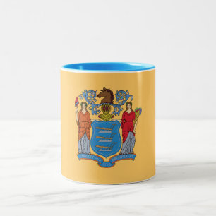 New Jersey State Flag Zweifarbige Tasse