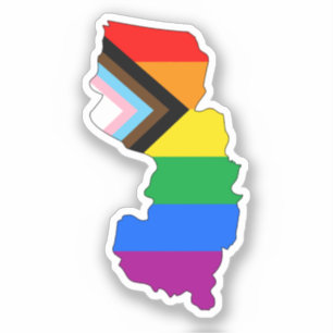 New Jersey State Pride LGBTQ Progress Pride Aufkleber